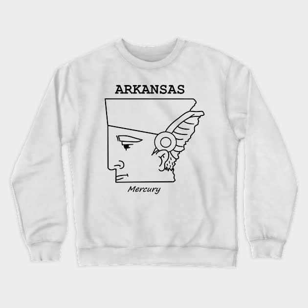 A funny map of Arkansas. Crewneck Sweatshirt by percivalrussell